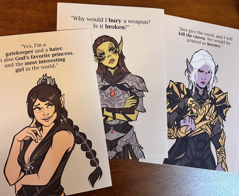 Baldur's Gate 3 - Minthara Quote Print