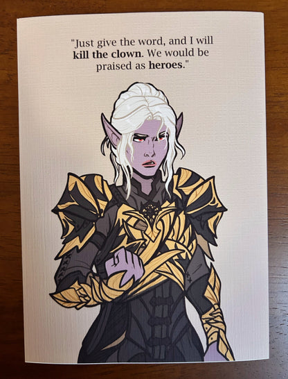 Baldur's Gate 3 - Minthara Quote Print