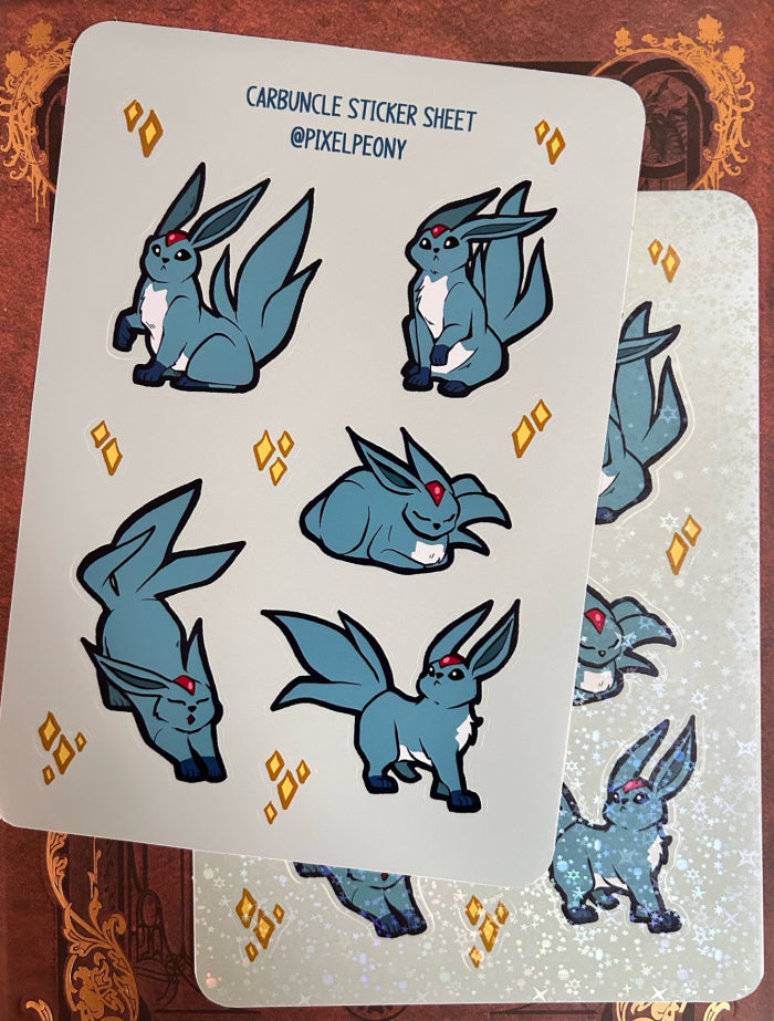 A5 Sticker Sheets - Carbuncle, Fat Cat, Koroks, Quest Icons